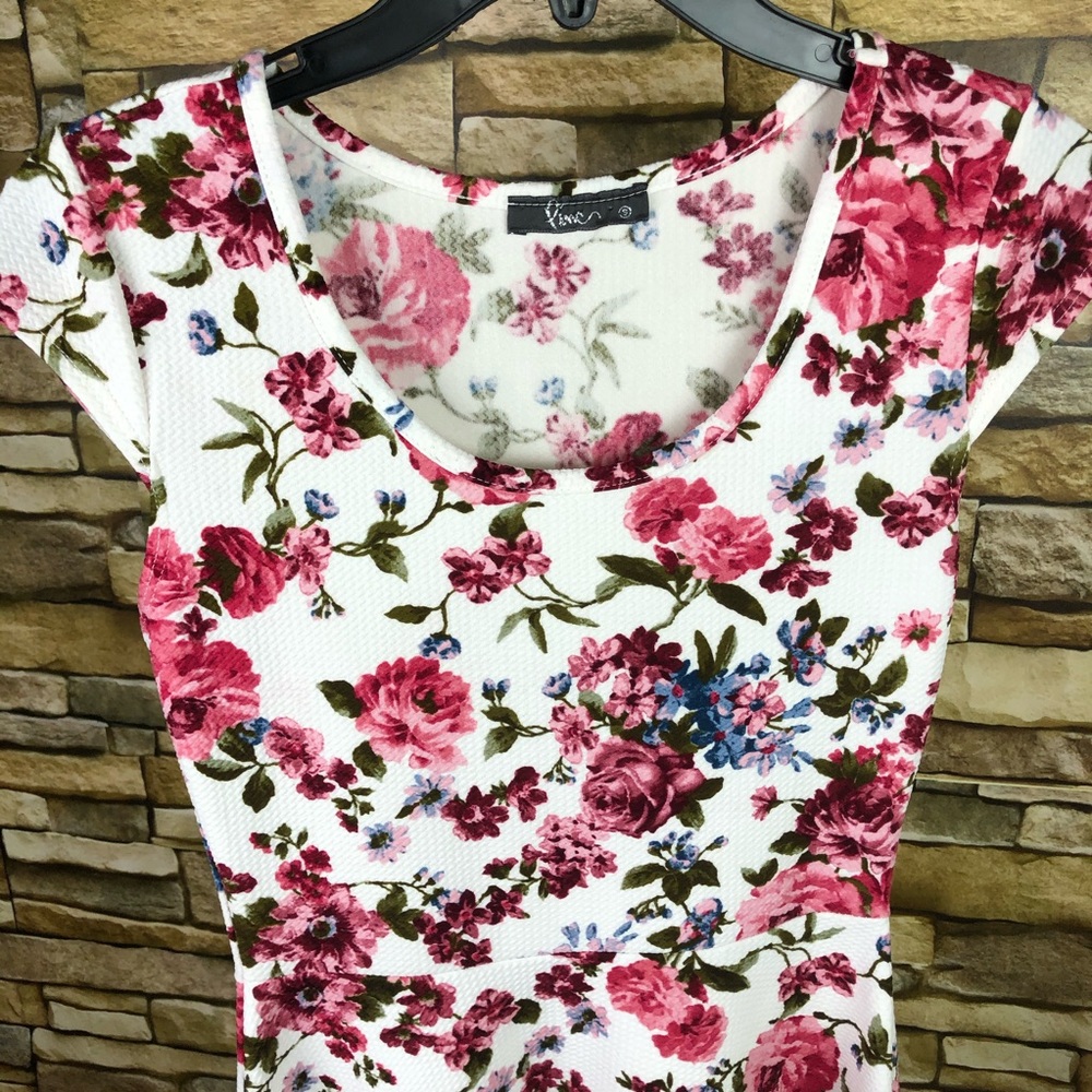 Pinc Fit & Flare Floral Print Dress